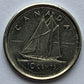 2002 Canadian 10 Cent Dime Coin - 1952-2002 Elizabeth II Golden Jubilee *8037