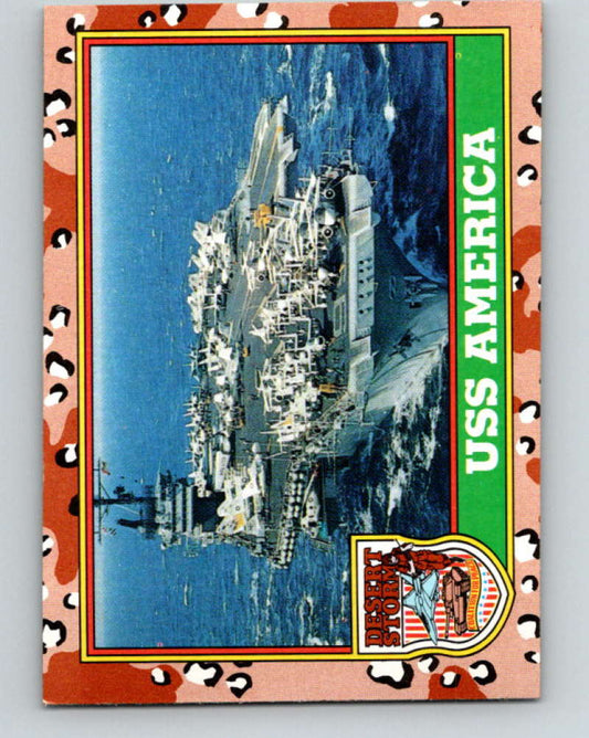1991 Topps Desert Storm #57 USS America Mint  Image 1