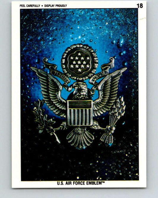 1991 Topps Desert Storm Stickers #18 U.S. Air Force Emblem MINT  Image 1