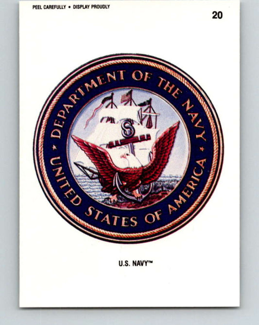 1991 Topps Desert Storm Stickers #20 U.S. Navy MINT  Image 1