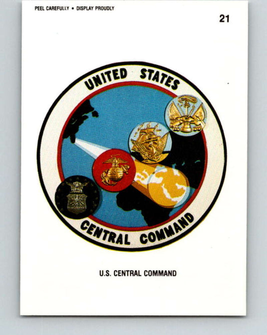 1991 Topps Desert Storm Stickers #21 U.S. Central Command MINT