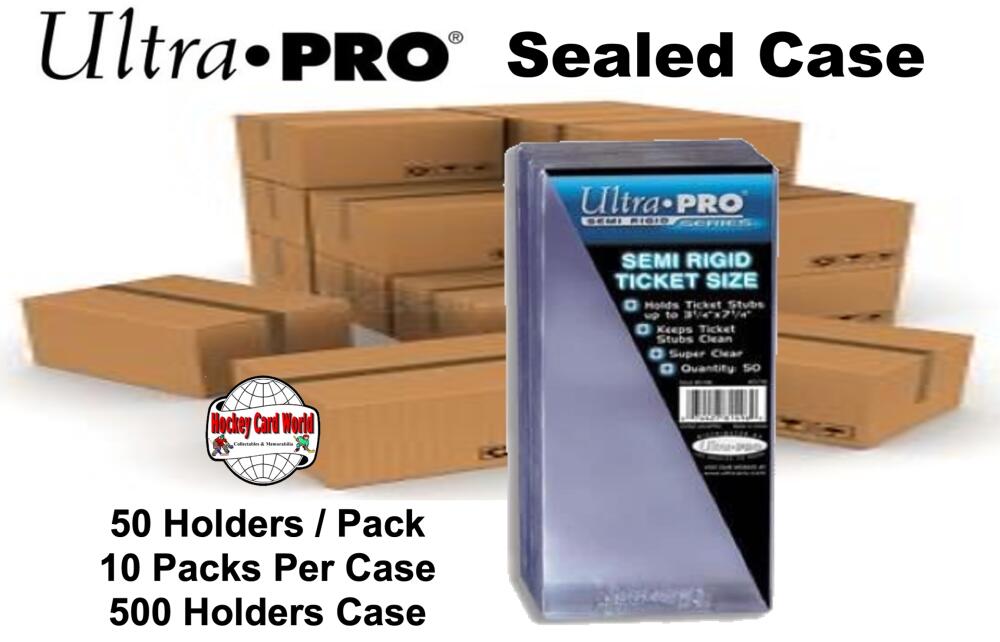 Ultra Pro Semi Rigid Ticket Size 10 Pack CASE - 50/Pack - 500 Per Case