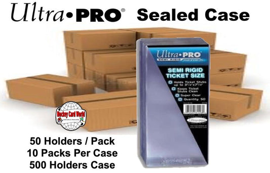 Ultra Pro Semi Rigid Ticket Size 10 Pack CASE - 50/Pack - 500 Per Case