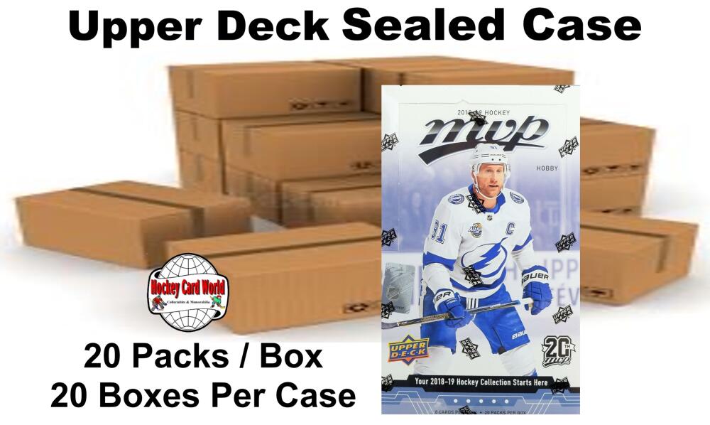 2018-19 Upper Deck UD MVP Hobby 20 Box Sealed CASE