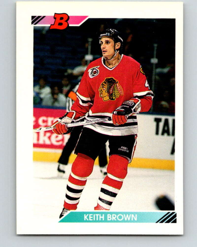 1992-93 Bowman #4 Keith Brown Mint Chicago Blackhawks  Image 1