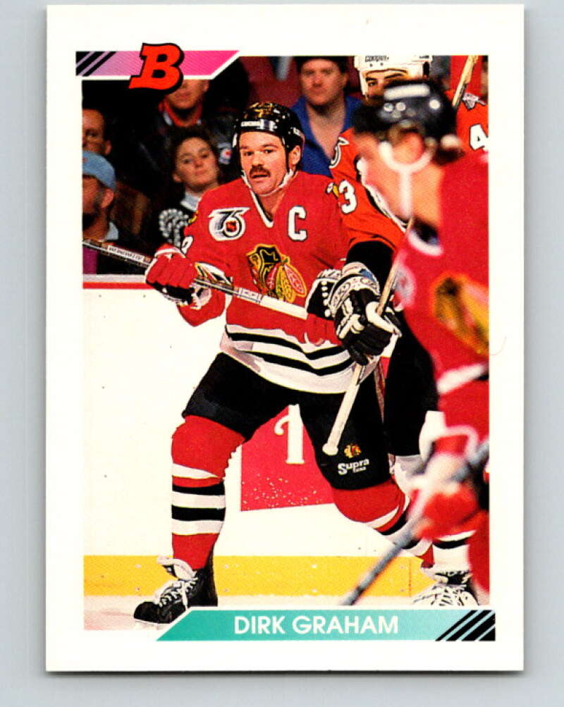 1992-93 Bowman #68 Dirk Graham Mint Chicago Blackhawks  Image 1