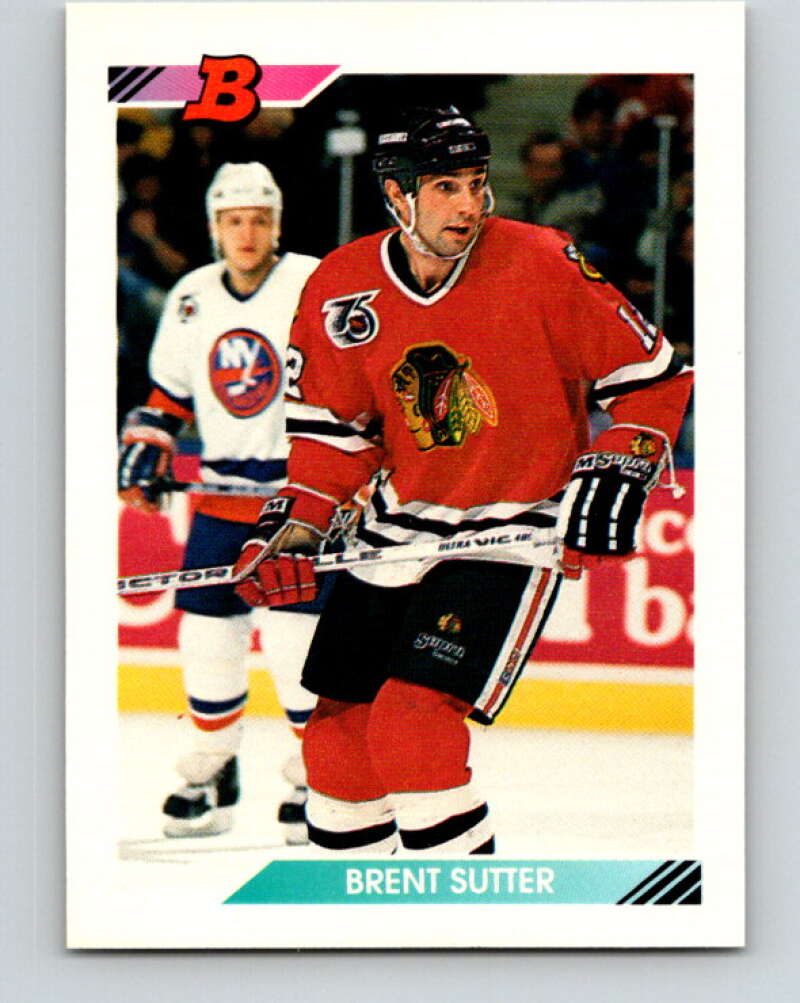 1992-93 Bowman #147 Brent Sutter Mint Chicago Blackhawks  Image 1