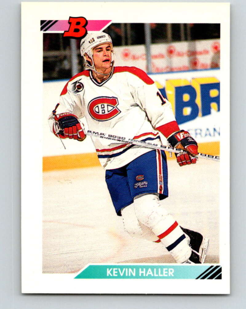 1992-93 Bowman #301 Kevin Haller Mint Montreal Canadiens  Image 1