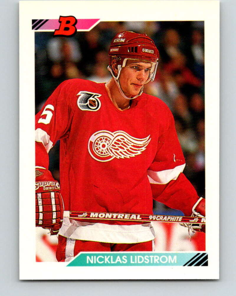 1992-93 Bowman #305 Nicklas Lidstrom Mint Detroit Red Wings  Image 1