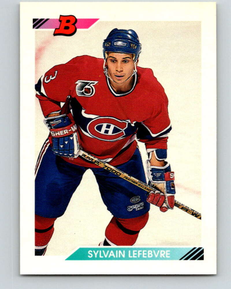 1992-93 Bowman #307 Sylvain Lefebvre Mint Montreal Canadiens  Image 1