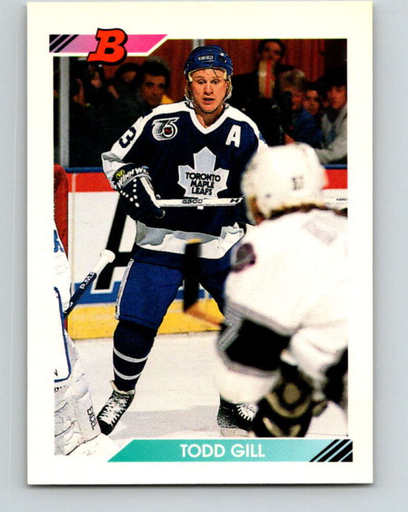 1992-93 Bowman #375 Todd Gill Mint Toronto Maple Leafs