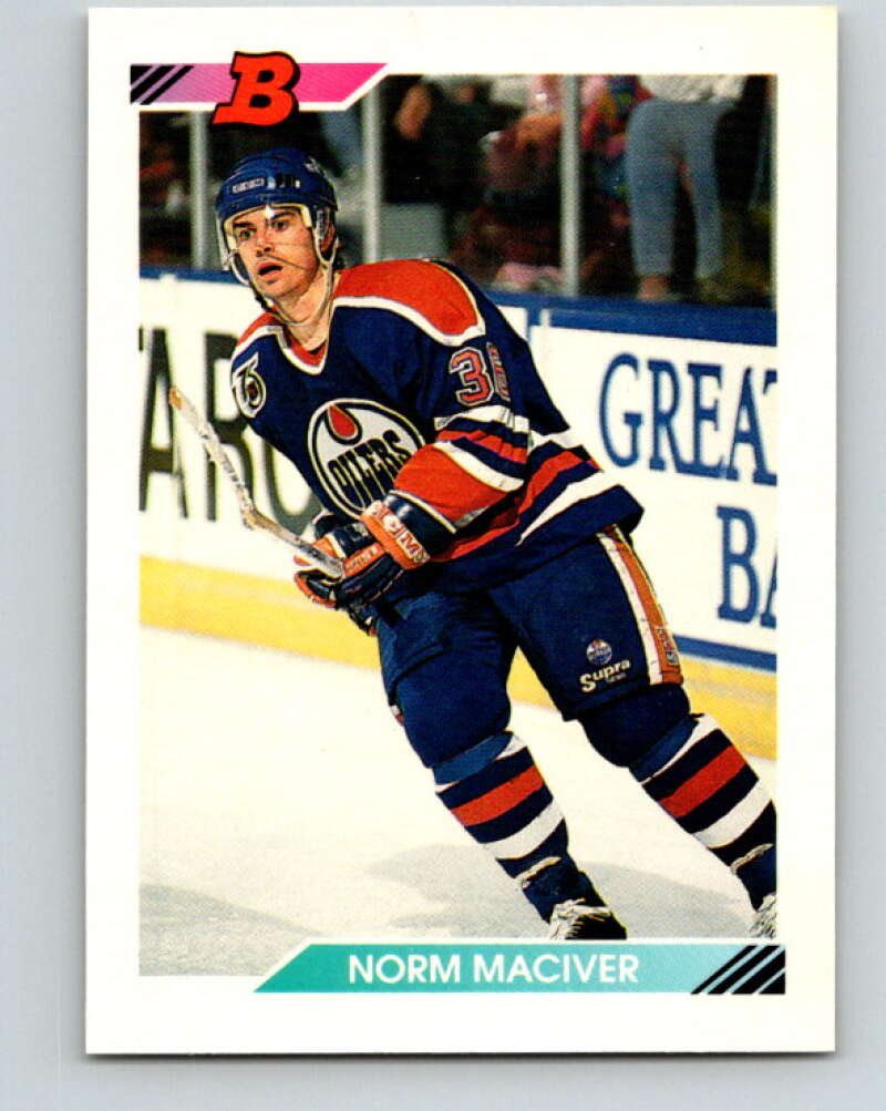 1992-93 Bowman #425 Norm Maciver Mint Edmonton Oilers  Image 1