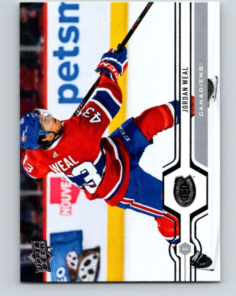 2019-20 Upper Deck #50 Jordan Weal Mint Montreal Canadiens