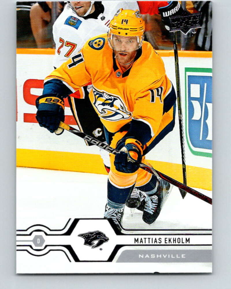2019-20 Upper Deck #141 Mattias Ekholm Mint Nashville Predators