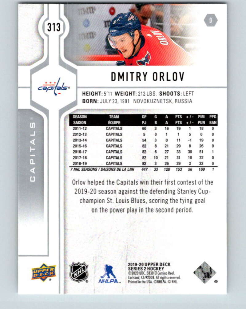 2019-20 Upper Deck #313 Dmitry Orlov Mint Washington Capitals  Image 2