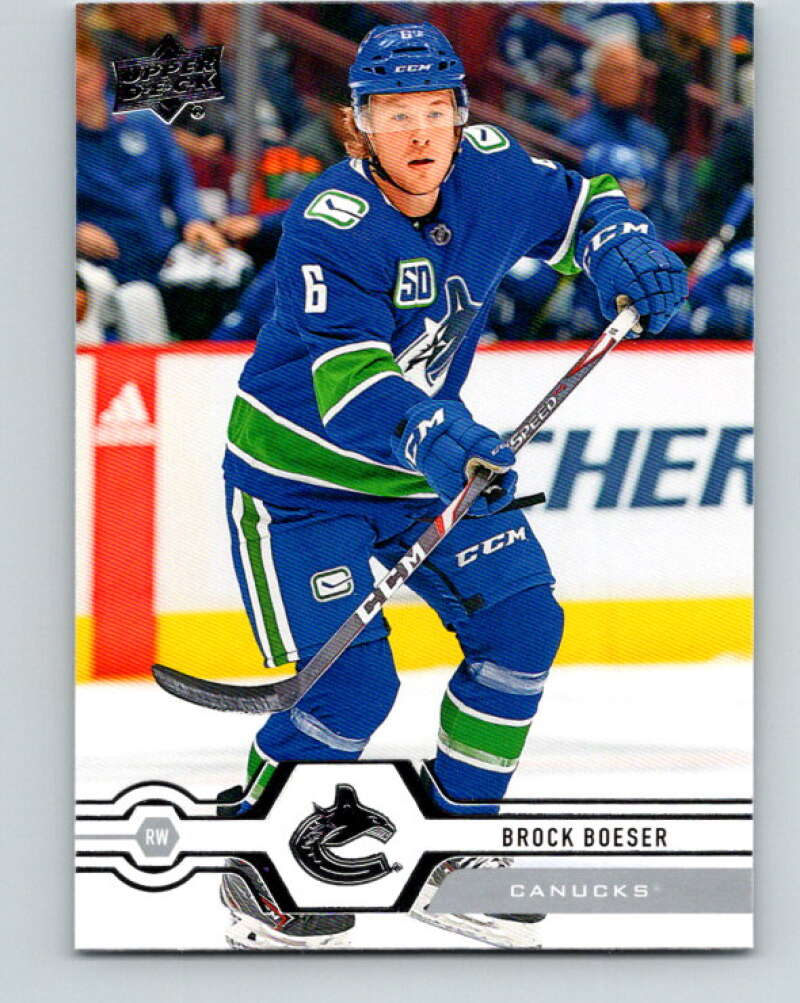 2019-20 Upper Deck #418 Brock Boeser Mint Vancouver Canucks  Image 1