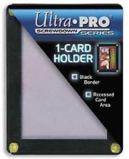 Ultra Pro 4 Screw 1 Card Black Border Screwdown Holder - 2 Piece