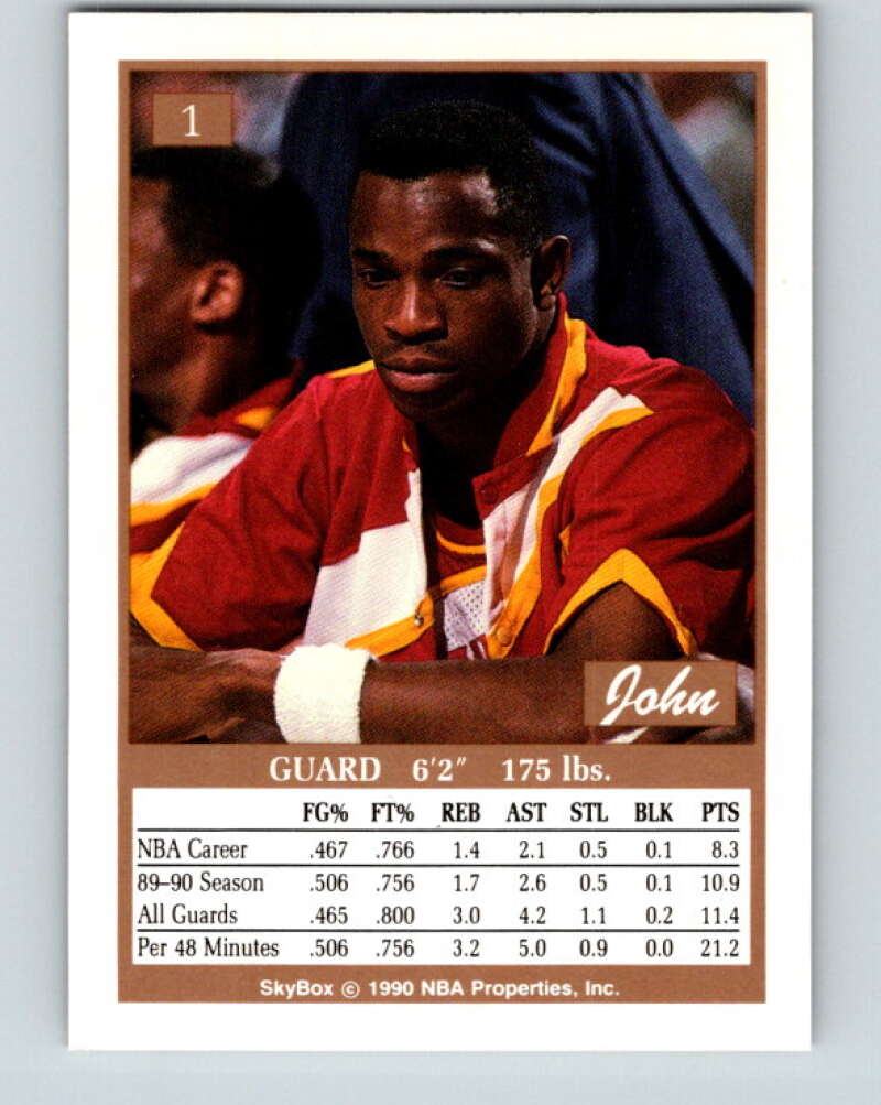 1990-91 SkyBox #1 John Battle Mint Atlanta Hawks