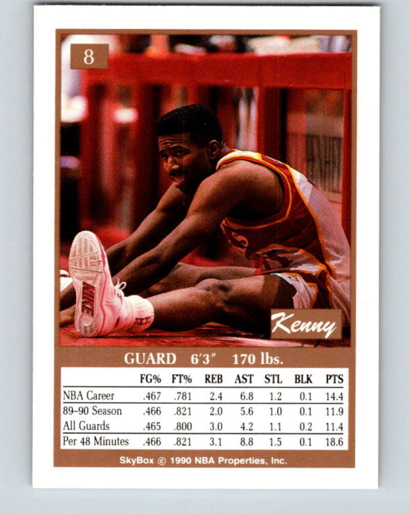 1990-91 SkyBox #8 Kenny Smith Mint SP Atlanta Hawks  Image 2