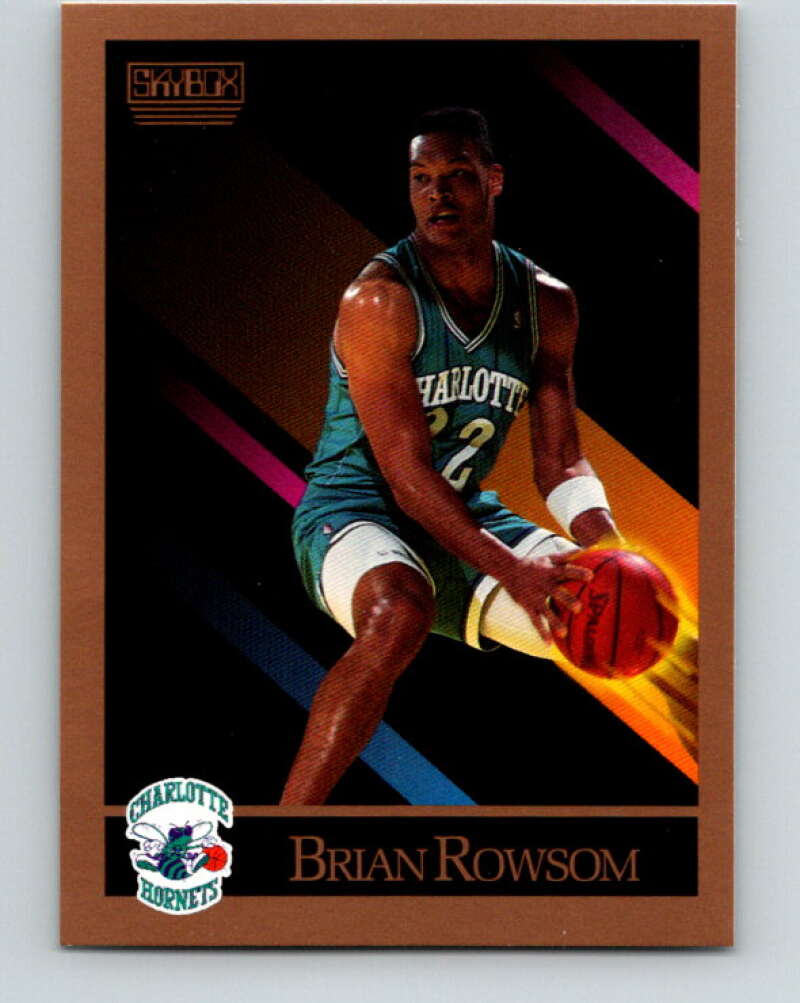 1990-91 SkyBox #34 Brian Rowsom Mint SP Charlotte Hornets  Image 1