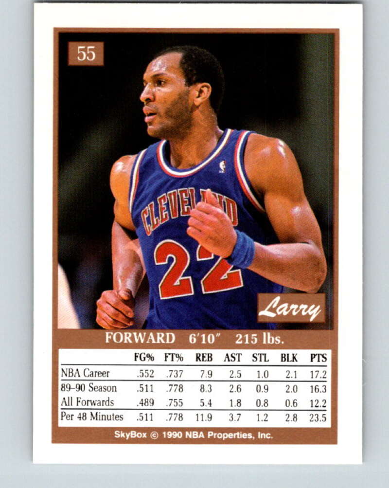 1990-91 SkyBox #55 Larry Nance Mint Cleveland Cavaliers  Image 2