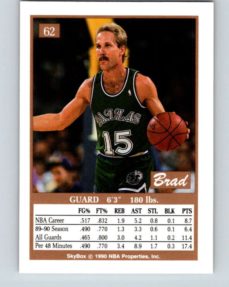 1990-91 SkyBox #62 Brad Davis Mint Dallas Mavericks  Image 2