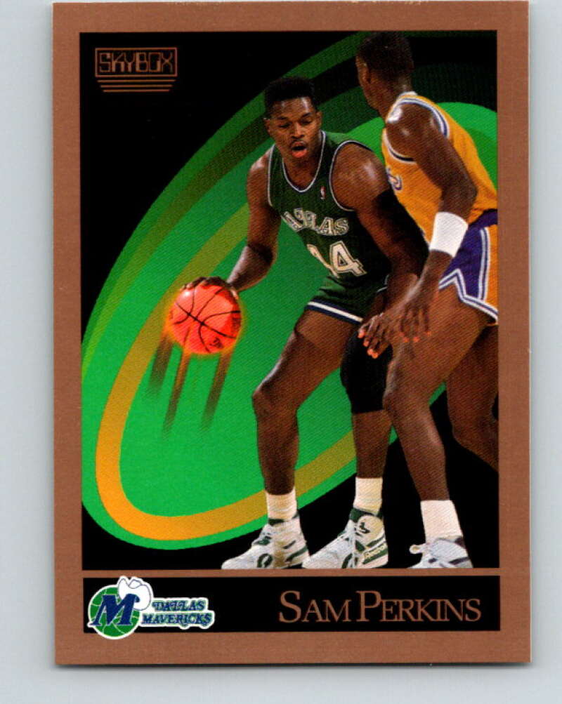 1990-91 SkyBox #66 Sam Perkins Mint SP Dallas Mavericks  Image 1