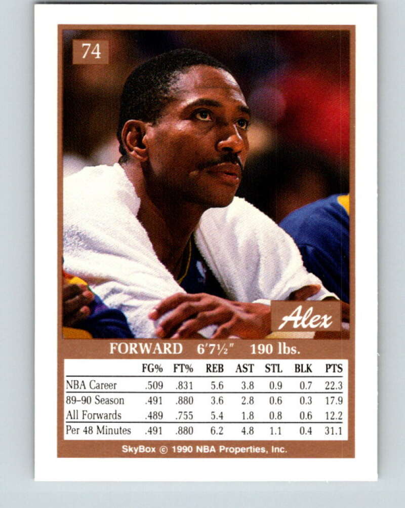 1990-91 SkyBox #74 Alex English Mint SP Denver Nuggets