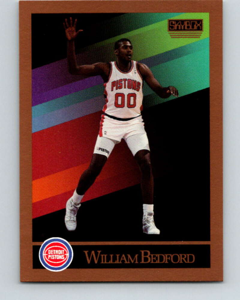 1990-91 SkyBox #83 William Bedford Mint RC Rookie Detroit Pistons  Image 1