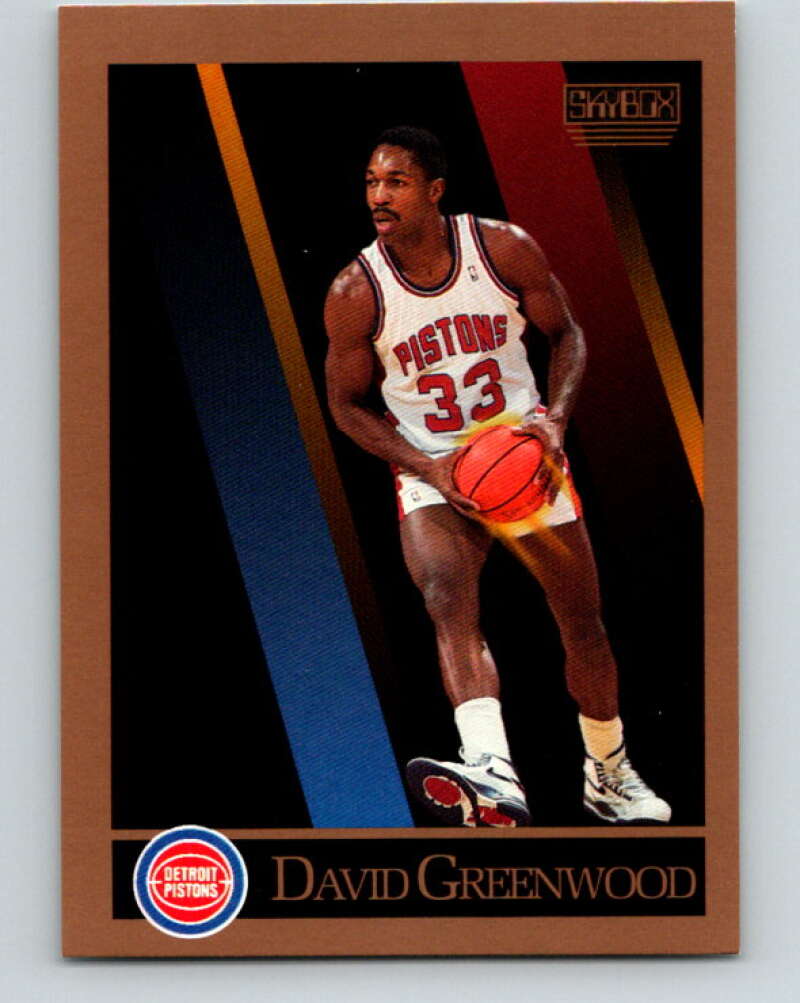 1990-91 SkyBox #86 David Greenwood Mint SP Detroit Pistons  Image 1