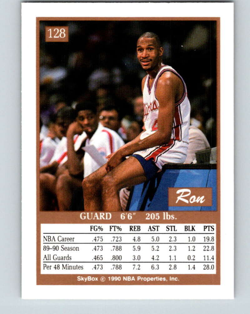1990-91 SkyBox #128 Ron Harper Mint Los Angeles Clippers  Image 2