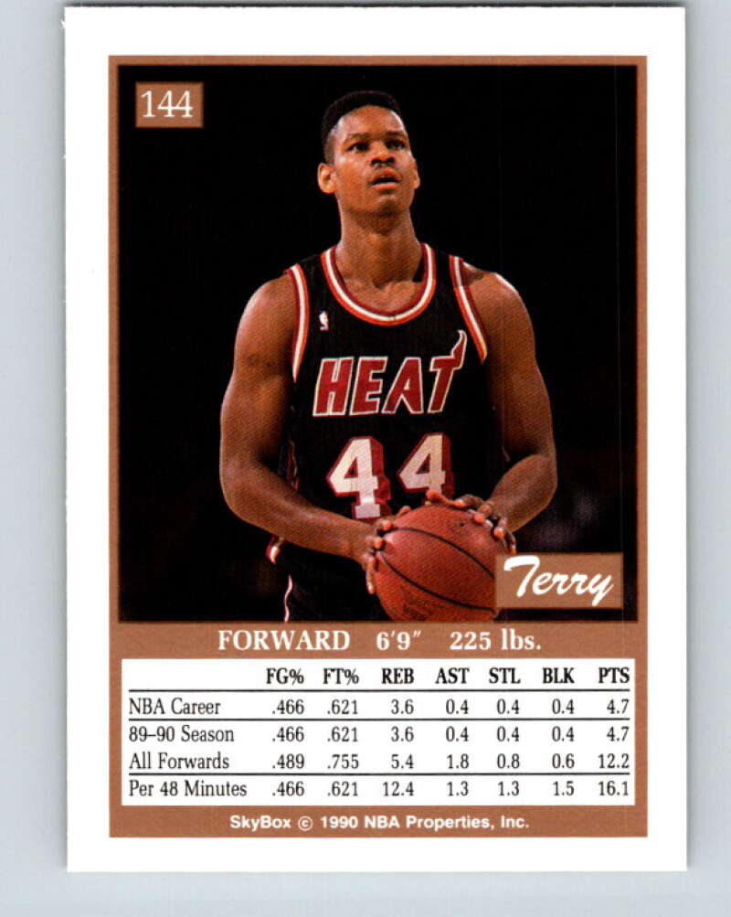 1990-91 SkyBox #144 Terry Davis Mint RC Rookie Miami Heat  Image 2