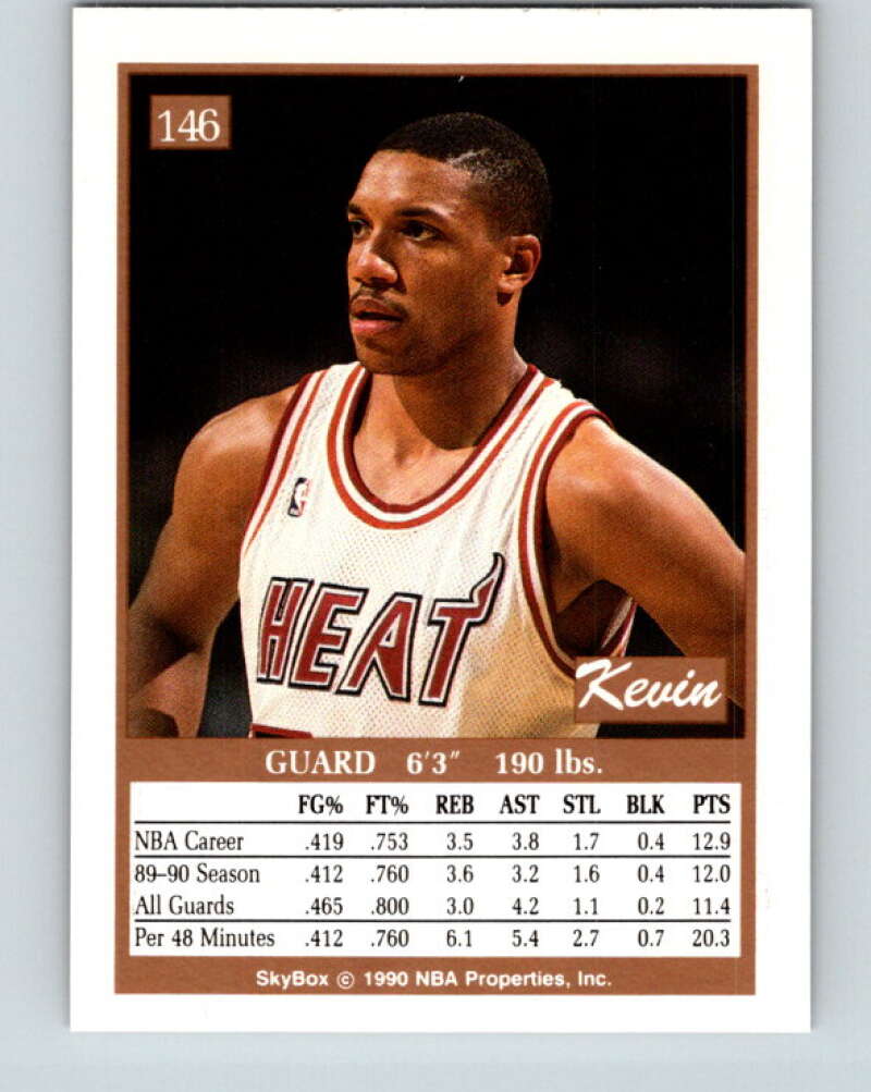 1990-91 SkyBox #146 Kevin Edwards Mint Miami Heat  Image 2