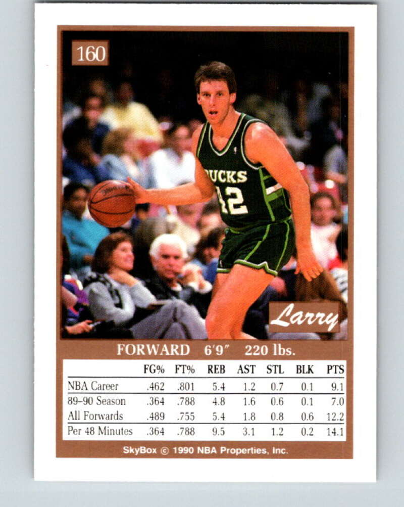 1990-91 SkyBox #160 Larry Krystkowiak Mint Milwaukee Bucks  Image 2