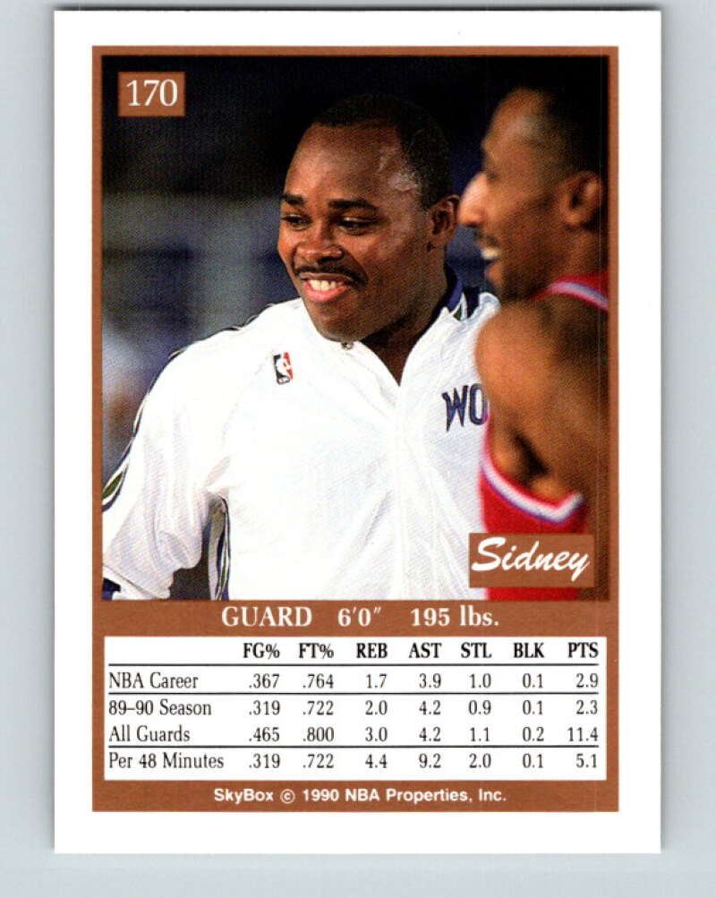 1990-91 SkyBox #170 Sidney Lowe Mint SP Minnesota Timberwolves  Image 2