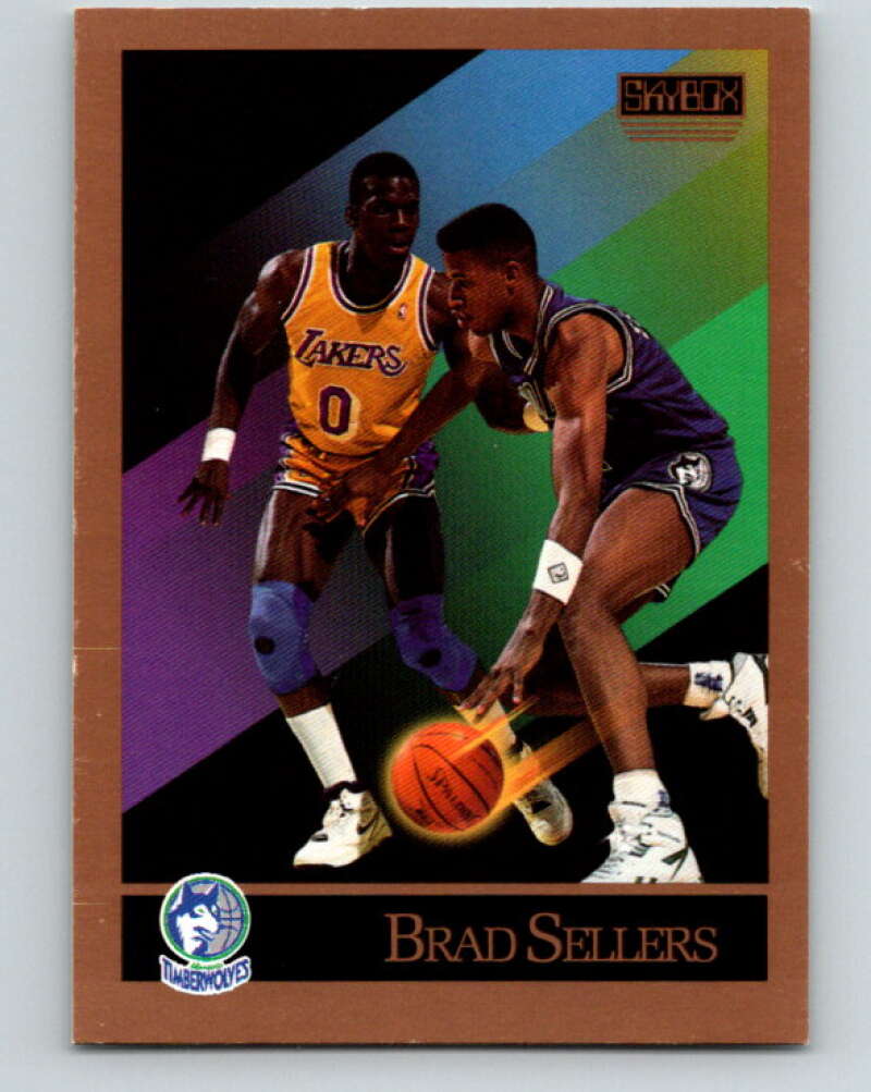 1990-91 SkyBox #175 Brad Sellers Mint SP Minnesota Timberwolves  Image 1