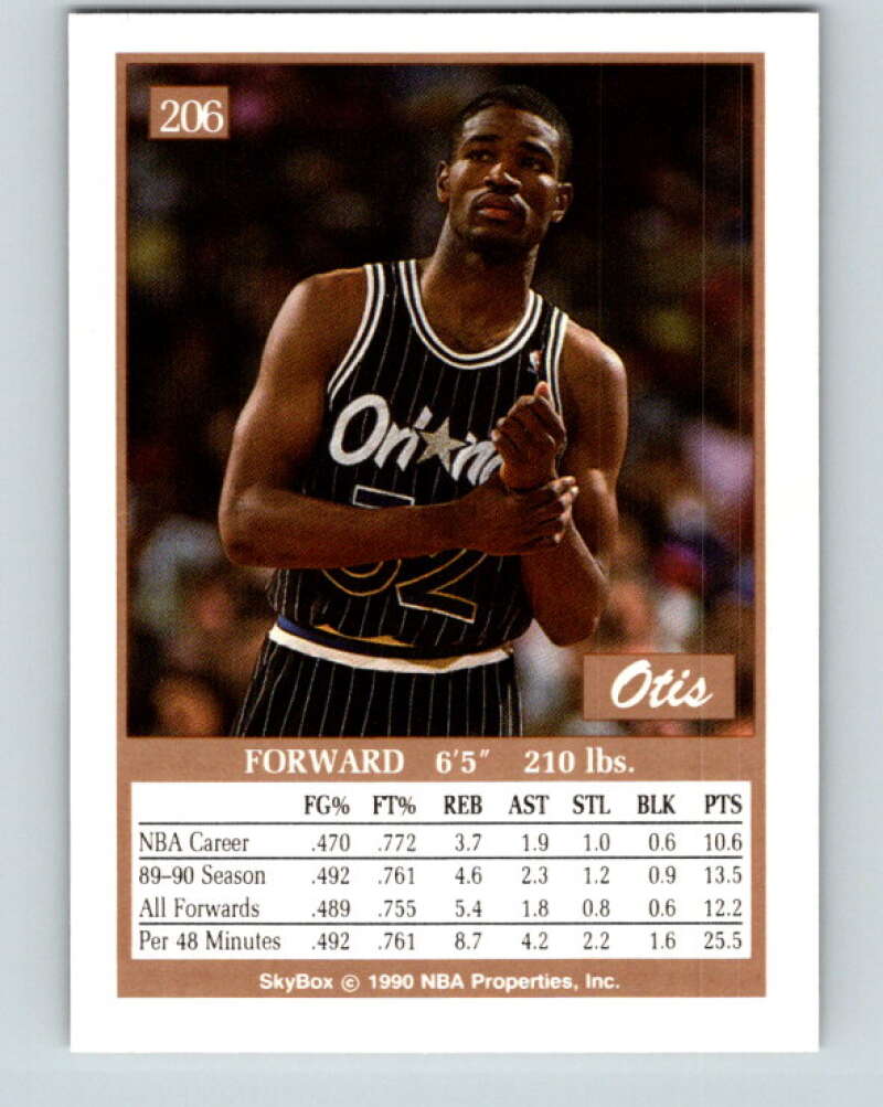 1990-91 SkyBox #206 Otis Smith Mint Orlando Magic  Image 2