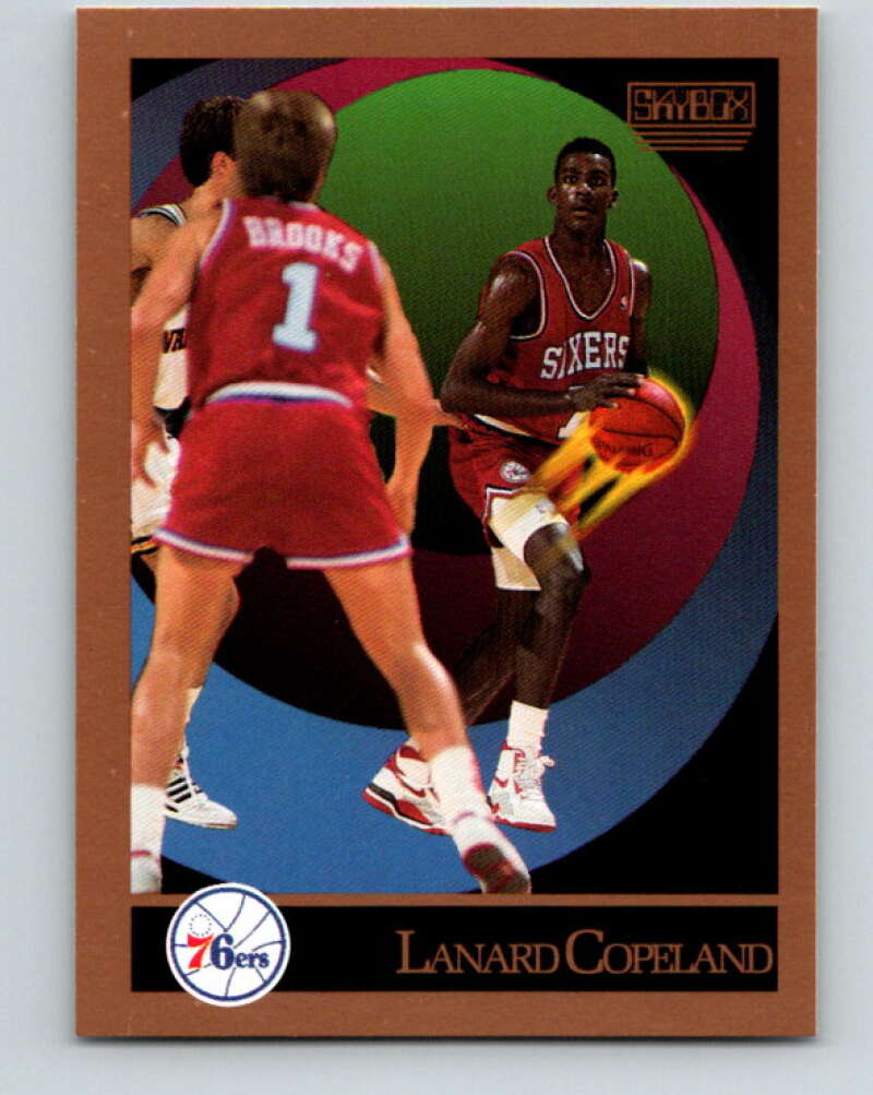 1990-91 SkyBox #213 Lanard Copeland Mint SP Philadelphia 76ers  Image 1