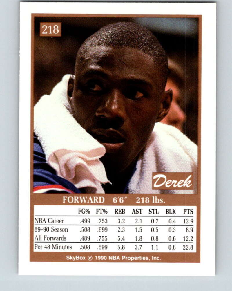 1990-91 SkyBox #218 Derek Smith Mint SP Philadelphia 76ers