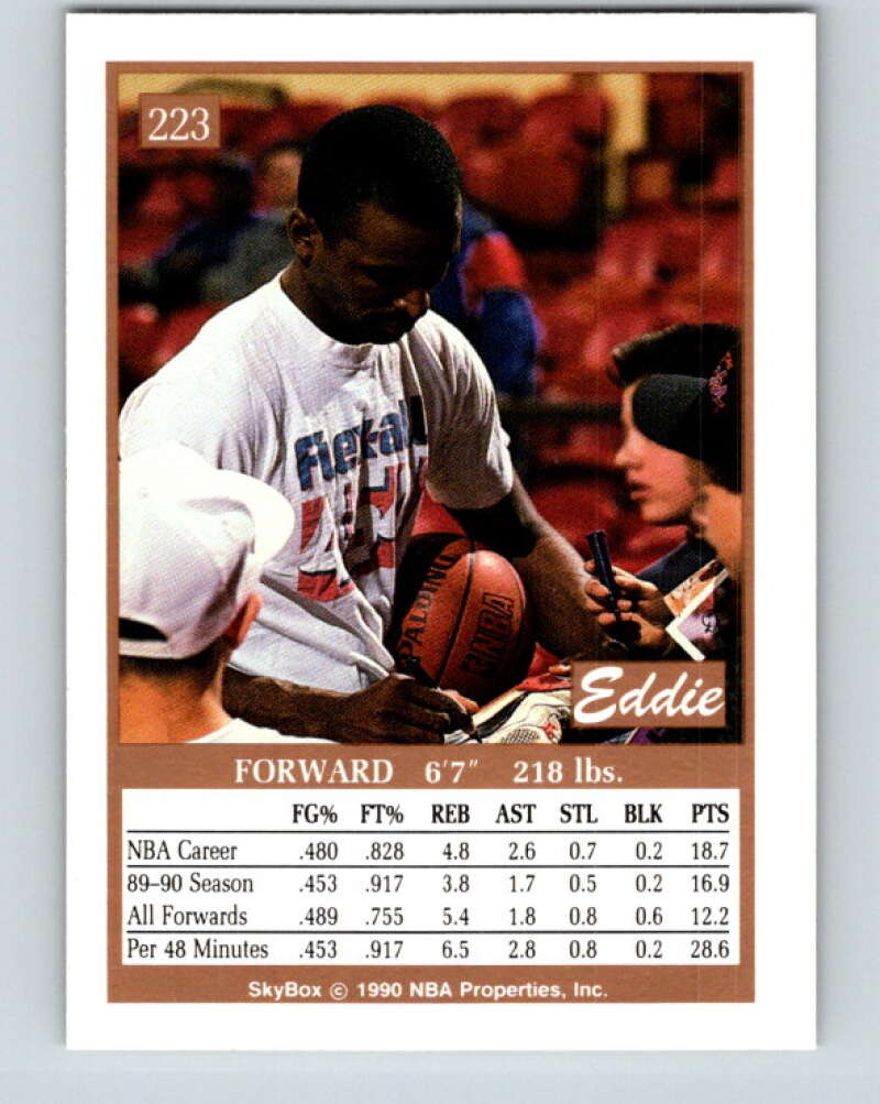 1990-91 SkyBox #223 Eddie Johnson Mint Phoenix Suns