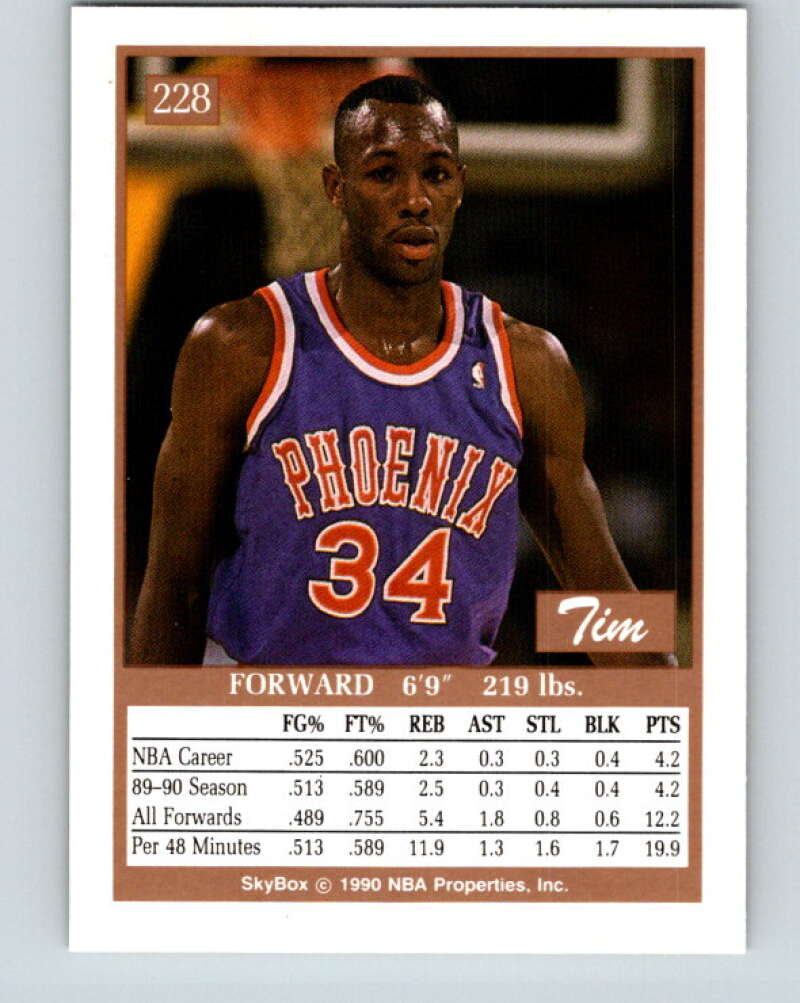 1990-91 SkyBox #228 Tim Perry Mint Phoenix Suns  Image 2