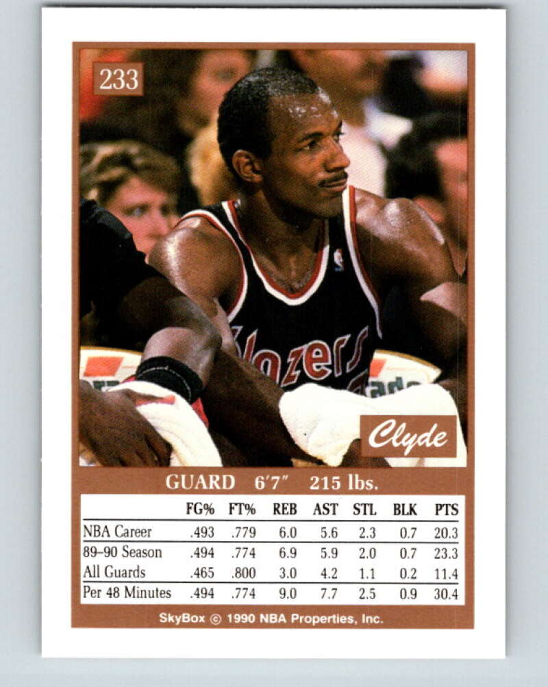 1990-91 SkyBox #233 Clyde Drexler Mint Portland Trail Blazers