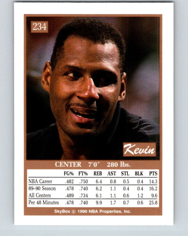 1990-91 SkyBox #234 Kevin Duckworth Mint Portland Trail Blazers  Image 2