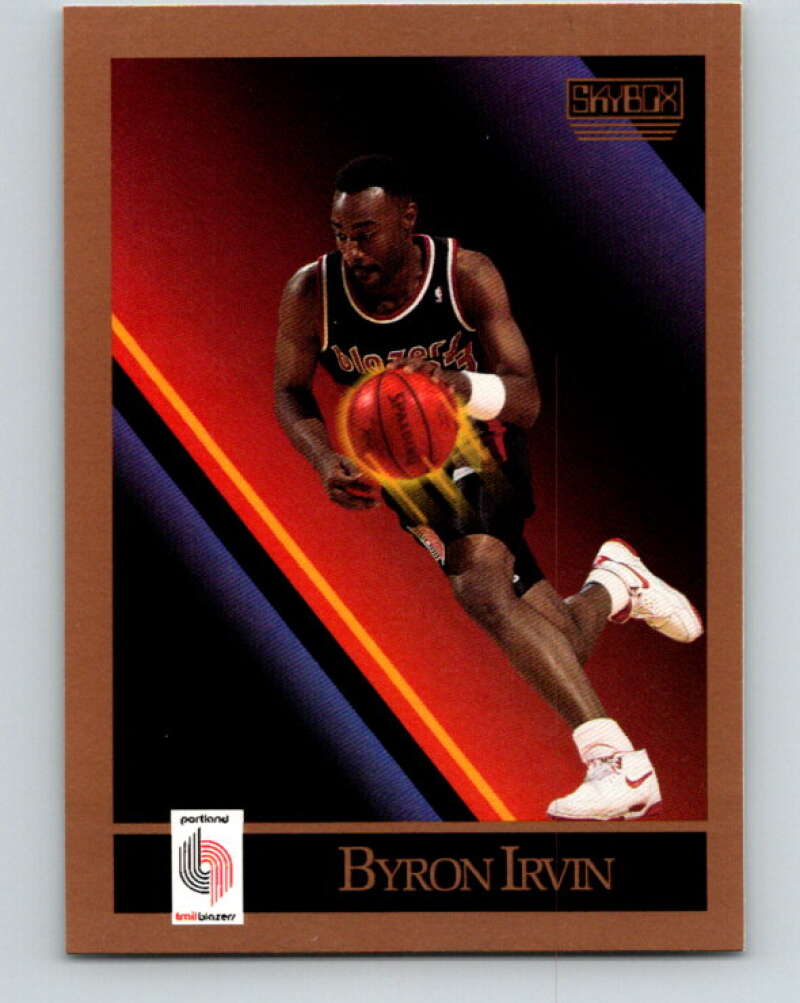 1990-91 SkyBox #235 Byron Irvin Mint SP Portland Trail Blazers  Image 1