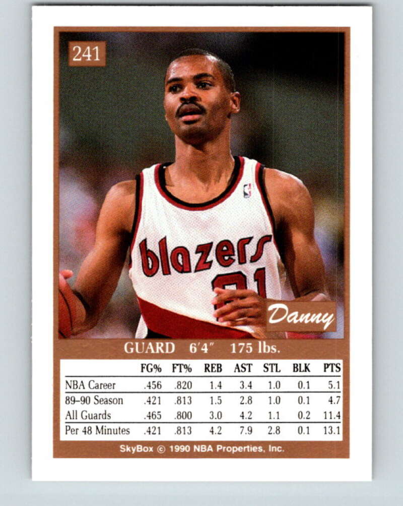 1990-91 SkyBox #241 Danny Young Mint Portland Trail Blazers  Image 2