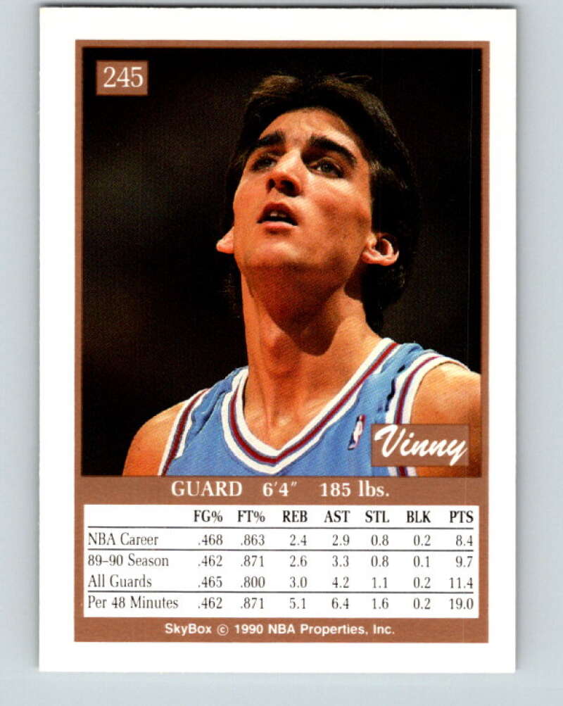 1990-91 SkyBox #245 Vinny Del Negro Mint SP Sacramento Kings  Image 2