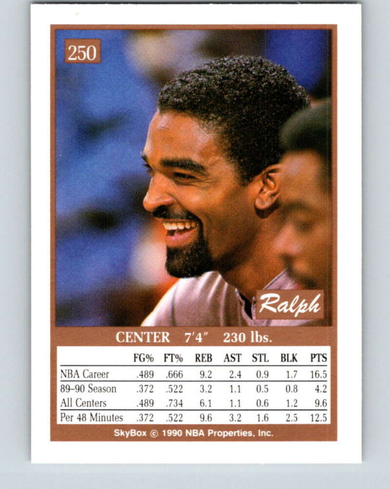 1990-91 SkyBox #250 Ralph Sampson Mint Sacramento Kings  Image 2