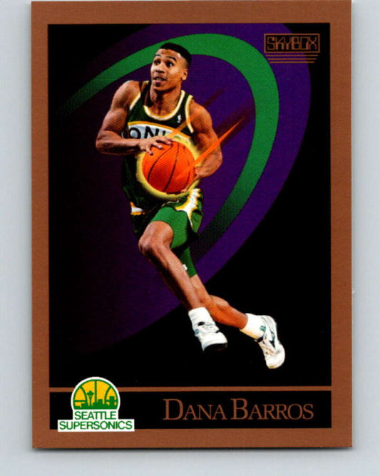 1990-91 SkyBox #263 Dana Barros Mint RC Rookie Seattle SuperSonics  Image 1