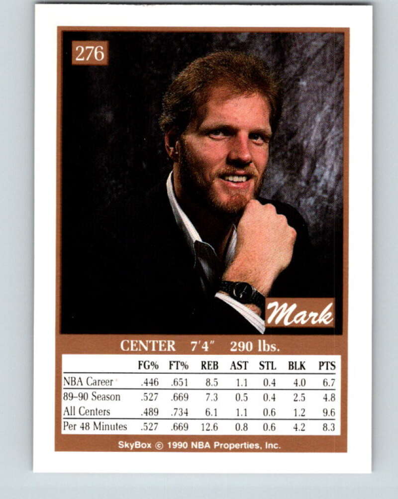 1990-91 SkyBox #276 Mark Eaton Mint Utah Jazz  Image 2