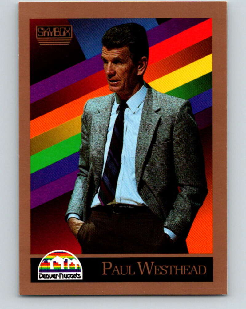 1990-91 SkyBox #307 Paul Westhead CO Mint Denver Nuggets  Image 1